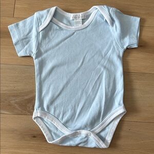 Kissy Kissy Solid Light Blue Short Sleeve Onesie
